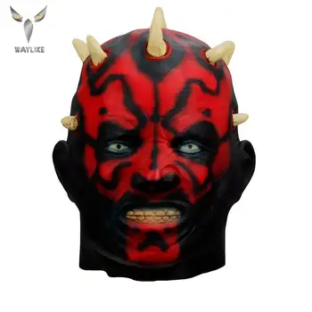 

Waylike Latex Star Movie Darth Maul Mask Scary Horror Halloween Masquerade Wars Mask for Cosplay Party Costume