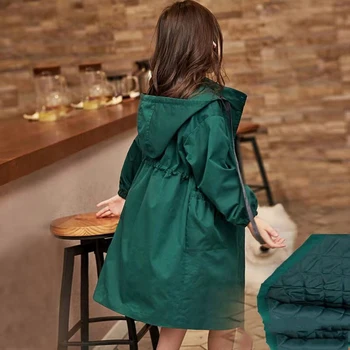 

New 2019 Autumn Winter Kids Girl Coat Jackets Zipper Clothing Toddler Baby Girl Long Children Girl Plus Cotton Jackets Outwear