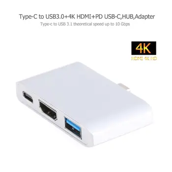 

Exquisitely Designed Durable 3 Ports USB C Adapter Hub to HDMI 4K Dex Mode For Samsung S8/9 Nintend Switch