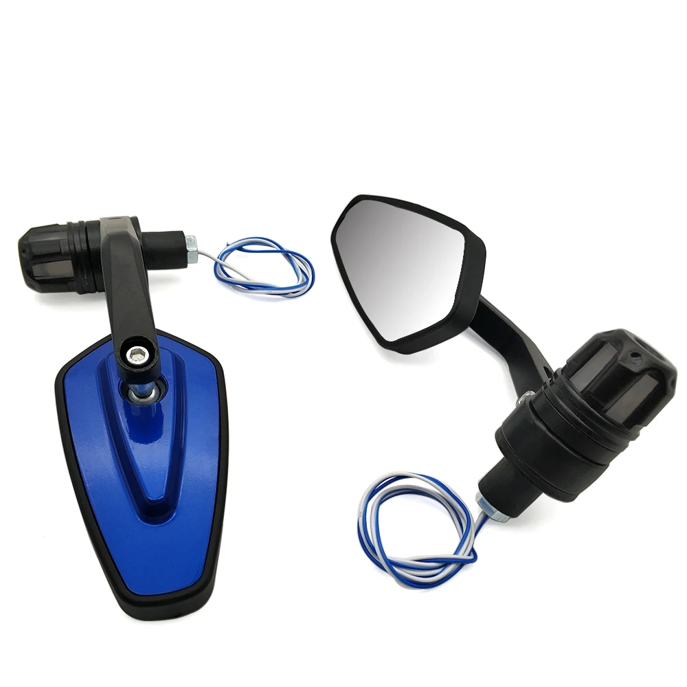 Синий Motorcycle handle mirror with Turn LED signal light For MV Agusta F3 800/AGO/RC/AMG F4 1000 F4 RR/F4 RC MODEL Rivale 800 - Цвет: Синий