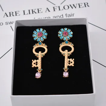 

Key earrings серьги za 2020 women Brincos boho jewelry Vintage Aesthetic Accessories for women Trendy aretes de mujer designer