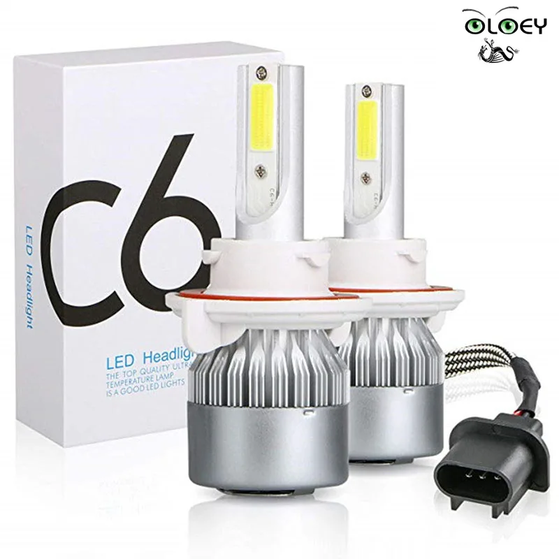 OLOEY 8000LM C6 Автомобильные светодиодные фары H1 H7 H4 линзы H3 Led Dlt Hid балласт 3000K 14000K