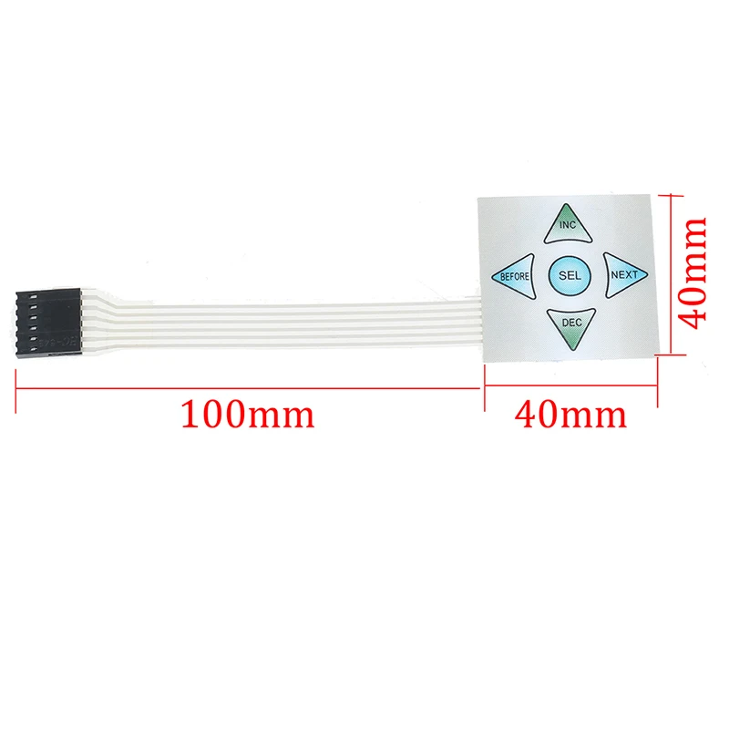 1pc Membrane Switch Keypad5 keys Matrix array 1x5 membrane switch keypad keyboard control panel 40*40mm