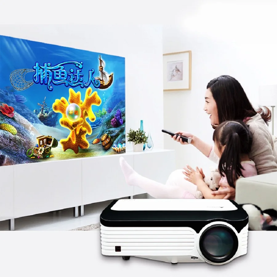 Умный мобильный Wi Fi проектор android full HD встроенный светодиодный 1080P для домашнего