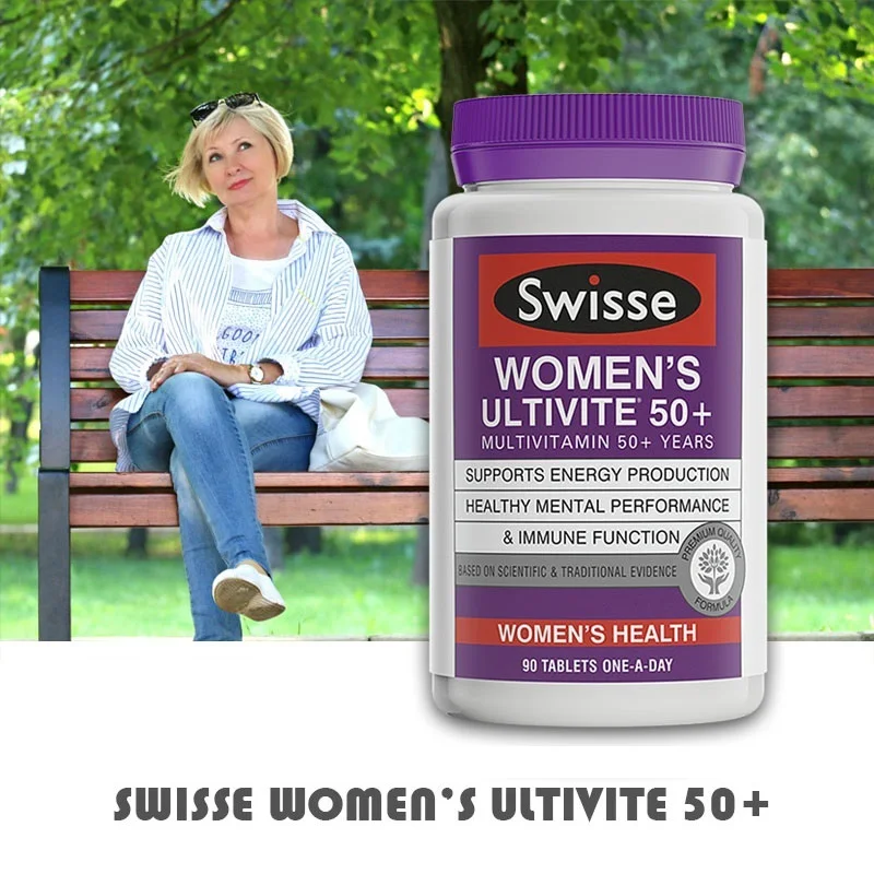 Swisse Multivitamins for 50+ Years Women 90Tabs Maintain Energy Activity Levels Mental Alertness Stamina Vitality During Stress |