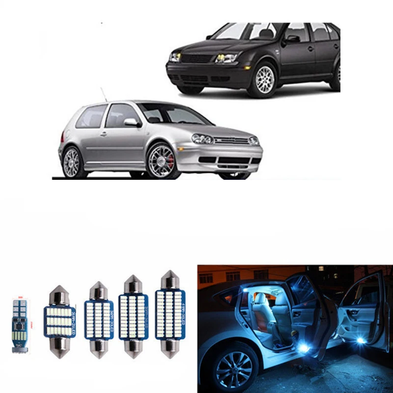 15 шт. Canbus Светодиодная Лампочка для 1999-2004 Volkswagen VW MK4 Golf 4 GTI светодиодный фонарь для интерьера аксессуары комплект для замены посылка белый