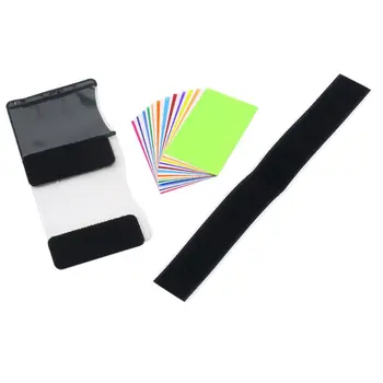

New 12 Pieces Color Card for Strobist Flash Gel Filter Color Balance with Rubber Band Filter Holder Diffuser ZC28300 ACEHE
