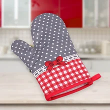 1 шт. милые хлопковые изоляционные перчатки для дома, утепленные кухонные перчатки для микроволновой печи, полезные противоскользящие перчатки
