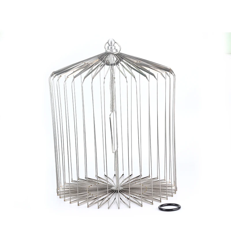 Silver Steel Appearing Bird Cage - Medium Size (Dove Appearing Cage) Magic Tricks Illusions Gimmick Prop Accessories sn64 7bi35ag0 3 200g solder 180 degrees celsius paste medium temperaturelead free solder paste silver halogen free no clean