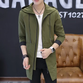 

UYUK2109 New Casual Loose Spring And Autumn Fashion Trend Handsome Shirt Tooling Men's Long Jacket Streetwear Clothes