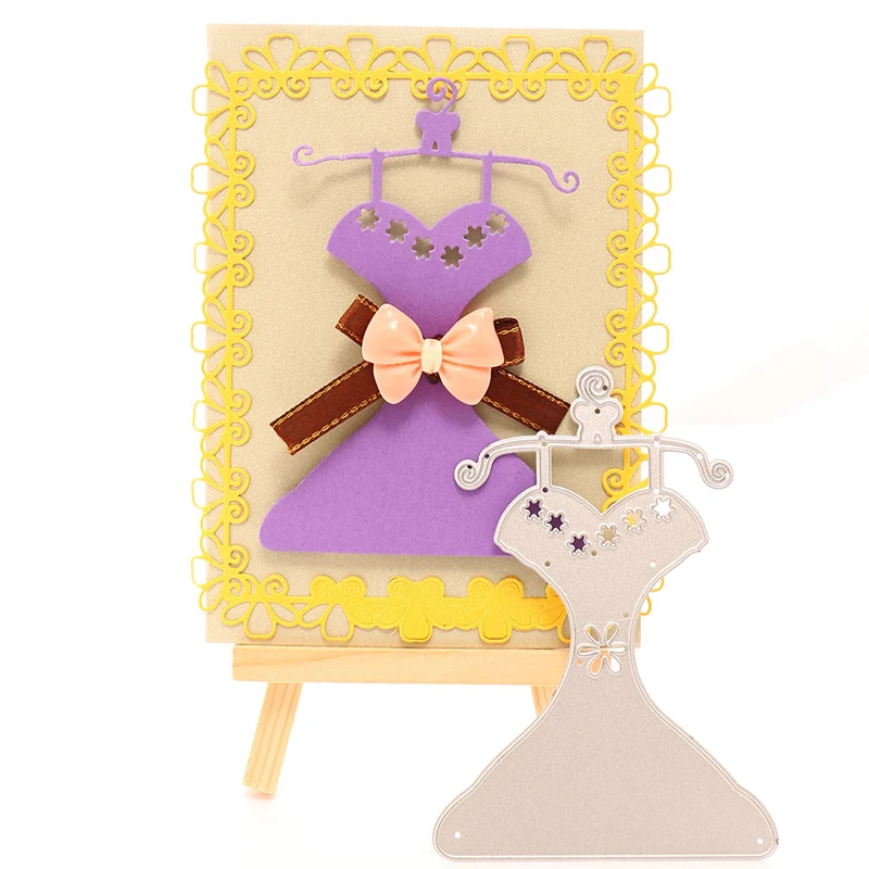 

Naifumodo Lace Dress Metal Cutting Dies New 2019 for Craft Dies Scrapbooking Embossing Stencil DIY Die Cut Card Decoration