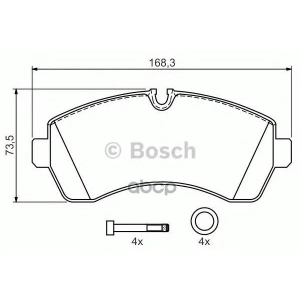 Колодки Тормозные Дисковые Mercedes-Benz Sprinter 06, Crafter(5т) 06 Передние Bosch арт. 0986494194