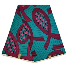 Cotton African Wax Prints Fabric Nigeria Ankara High Quality 6 Yards Africa Cloth Material For Party Dress