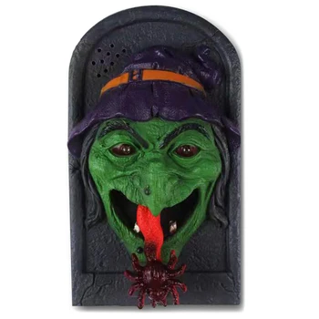 

Halloween Doorbell with Lighted Eyeballs and Scary Sound Halloween Skeleton Prank with Tongue Out Doorbell