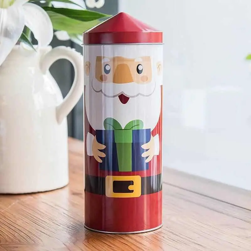 Рождественский подарок Коробки олова посылка чехол Санта Клаус Снеговик Пингвин упаковочные коробки с принтом праздничные декорации 3 предмета в комплекте