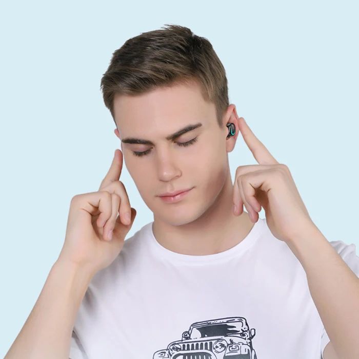 Bluetooth 5,0 наушники беспроводной светодиодный водонепроницаемый стерео портативный для спорта GDeals