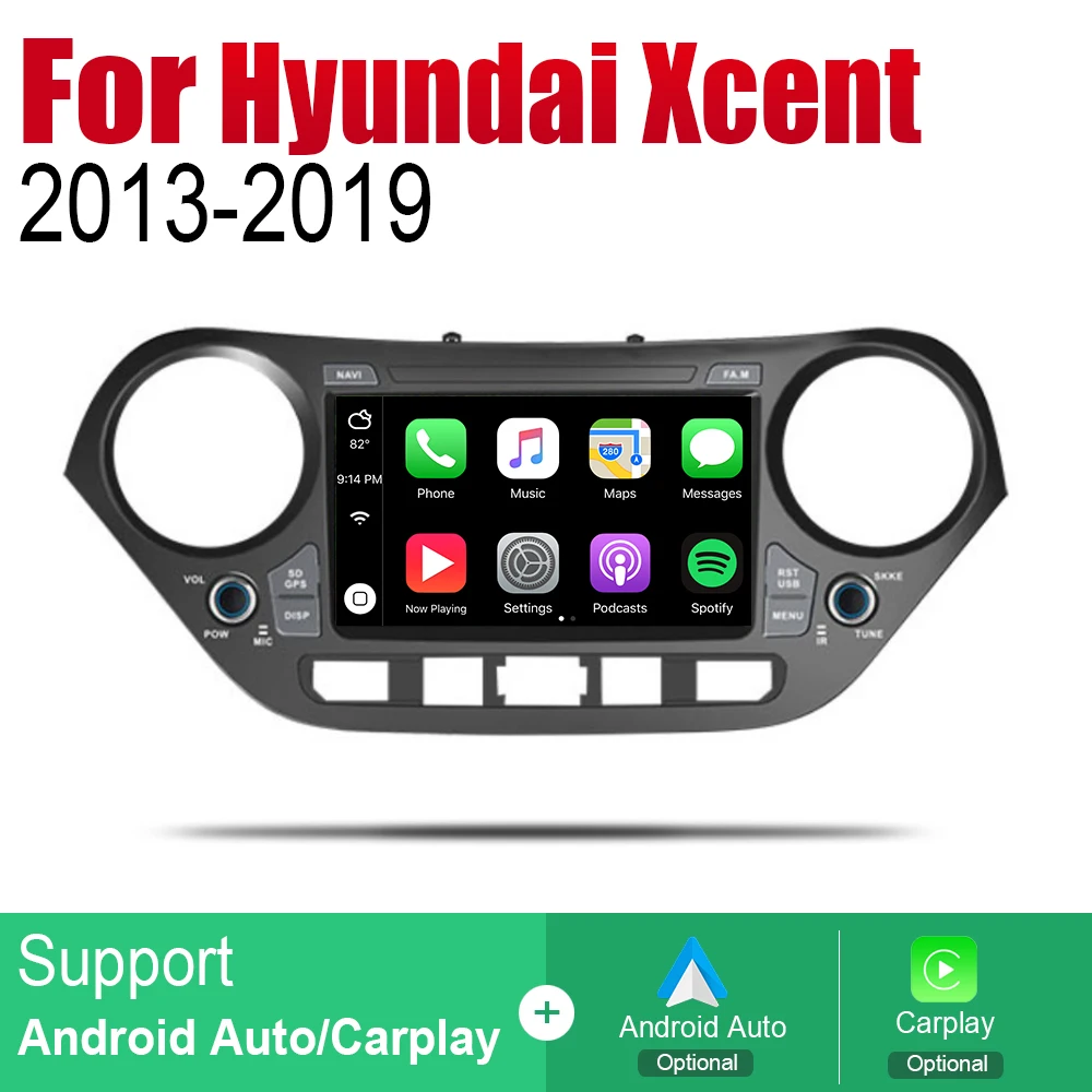 Discount ZaiXi Auto Radio 2 Din Android Car Player For Hyundai Xcent 2013~2019 GPS Navigation BT Wifi Map Multimedia system Stereo 3
