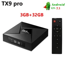 TX9 Pro android 7,1 smart tv box Amlogic S912 Восьмиядерный 3 ГБ ОЗУ 32 Гб 4K HD телеприставка 2,4G 5,8G двойной Wifi BT4.1 медиаплеер