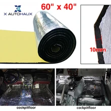 X AUTOHAUX 5 мм/10 мм Толстая алюминиевая фольга хлопок автомобильный глушитель Теплоизоляционный звукоизолирующий коврик дорожный шумоподавитель согревающий коврик