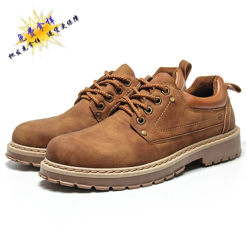 

Spring And Autumn British Style Workwear MEN'S SHOES Shoes Fashion Single Shoe Fashion Casual Shoes Men's Big Head Leather Shoes