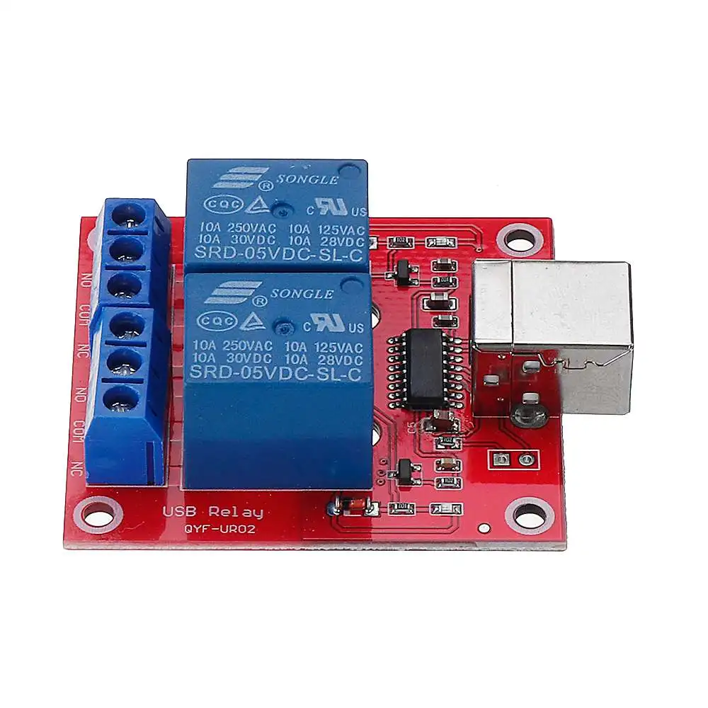 

2 Channel 5V HID Driverless USB Relay USB Control Switch Computer Control Switch PC Intelligent Control Relay Module
