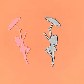 

Umbrella Lady Dancing Dies Scrapbooking Stencil Template for DIY Embossing Paper Album Card Gift Decor Punch Craft Dies 2019
