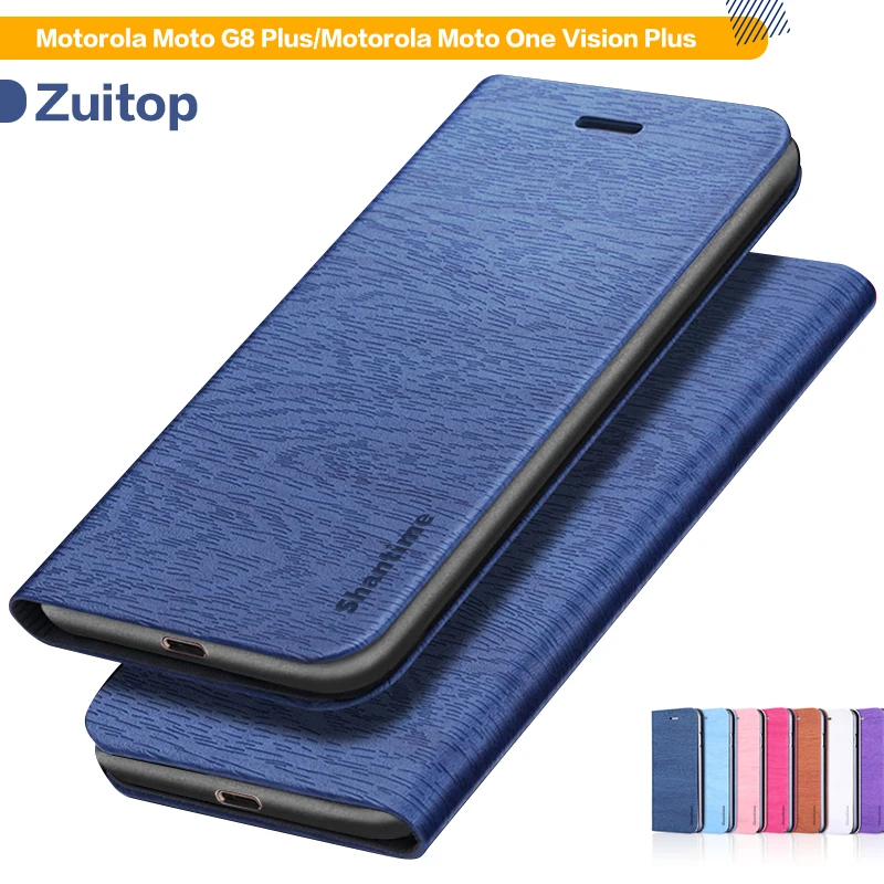 PU Leather Phone Case For Motorola Moto G8 Plus Flip One Vision Wallet Soft Silicone Back Cover | Мобильные телефоны и