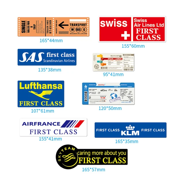 10/30PCS Boarding Pass Air Tickets Graffiti Stickers DIY Travel Luggage Guitar Laptop Waterproof Classic Cool Stickers Kid Toy 5