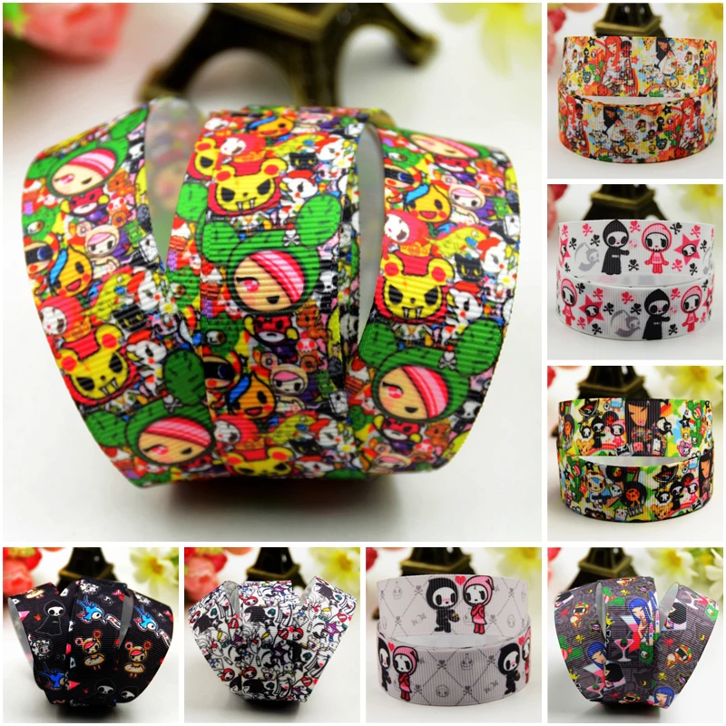 22 мм 25 38 75 Рубан Tokidoki принт с персонажами мультфильмов корсажная лента вечерние