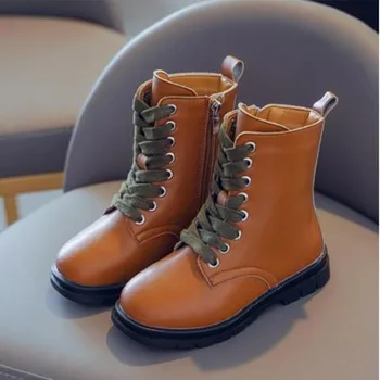 

Children's Martin boots British style fall 2020 new girls' boots spring and autumn single shoes children's Non Slip Martin boots