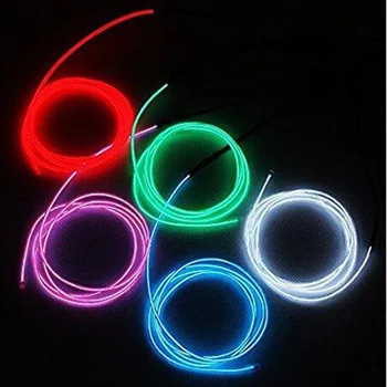 

DC 3V led strip Batterys Powered 5pcs 1M Multicolor Glow EL Strips Light 3 Lighting Modes Wire Lights for Halloween Christmas