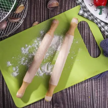

Wooden Rolling Pin Baking Cookies Biscuit Fondant Cake Dough Roller Household Rolling Pin Bakeware Tools Kitchen D0H7