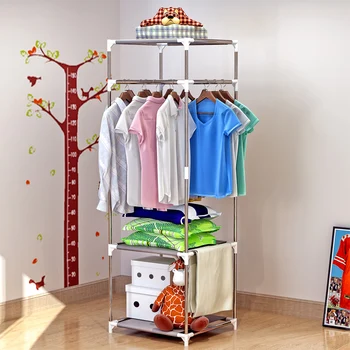 

Coat rack floor to ceiling hanger assembly multi-functional bedroom coat rack clothes rack rack WF1015