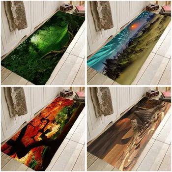 

Weltexhome Secnic Mat Landscape Area Rug Hallway Carpets psychedelic Tree Rugs Carpets Doormat For Kitchen Bathroom Anti-Slip