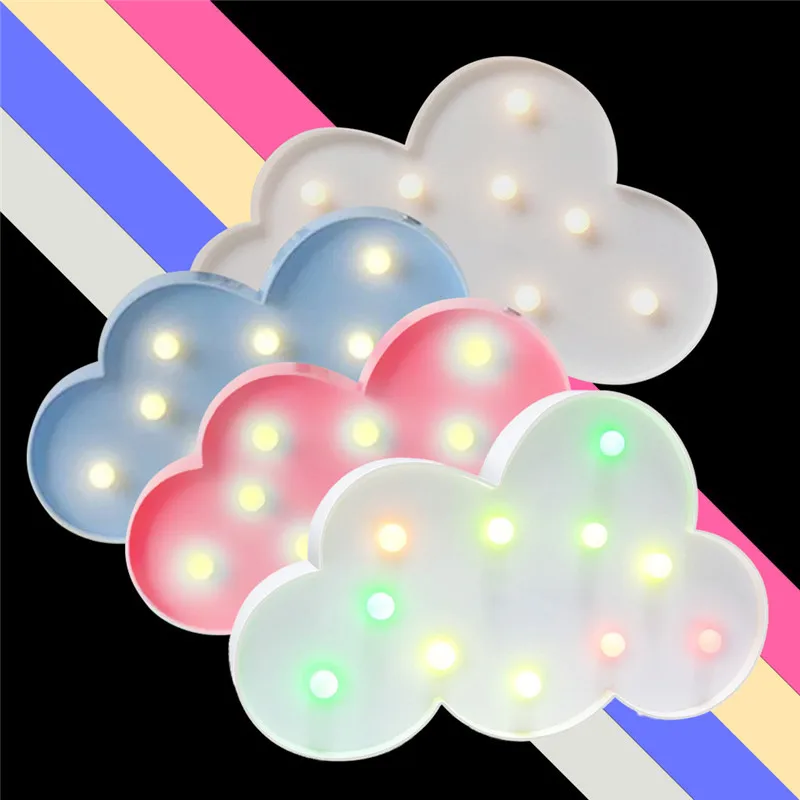 Cloud Lamp Shade Sign Night Light Children Bedroom Home Decoration Lamps lampe de chevet #3N08 (20)