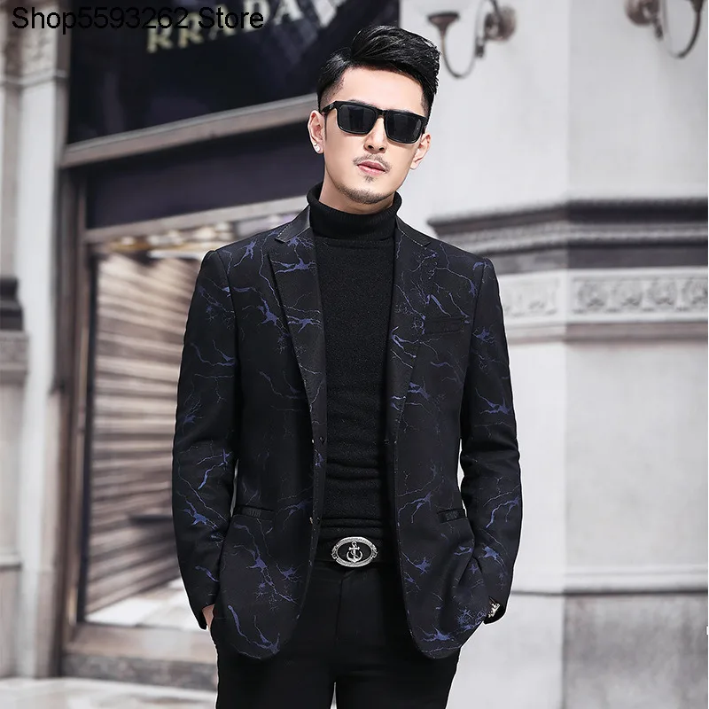 

Genuine Leather Suit Male Printing Sheep Pipi Suit Slim Fit Leisure Genuine Leather Leather Coat Coat Haining Leather Coat