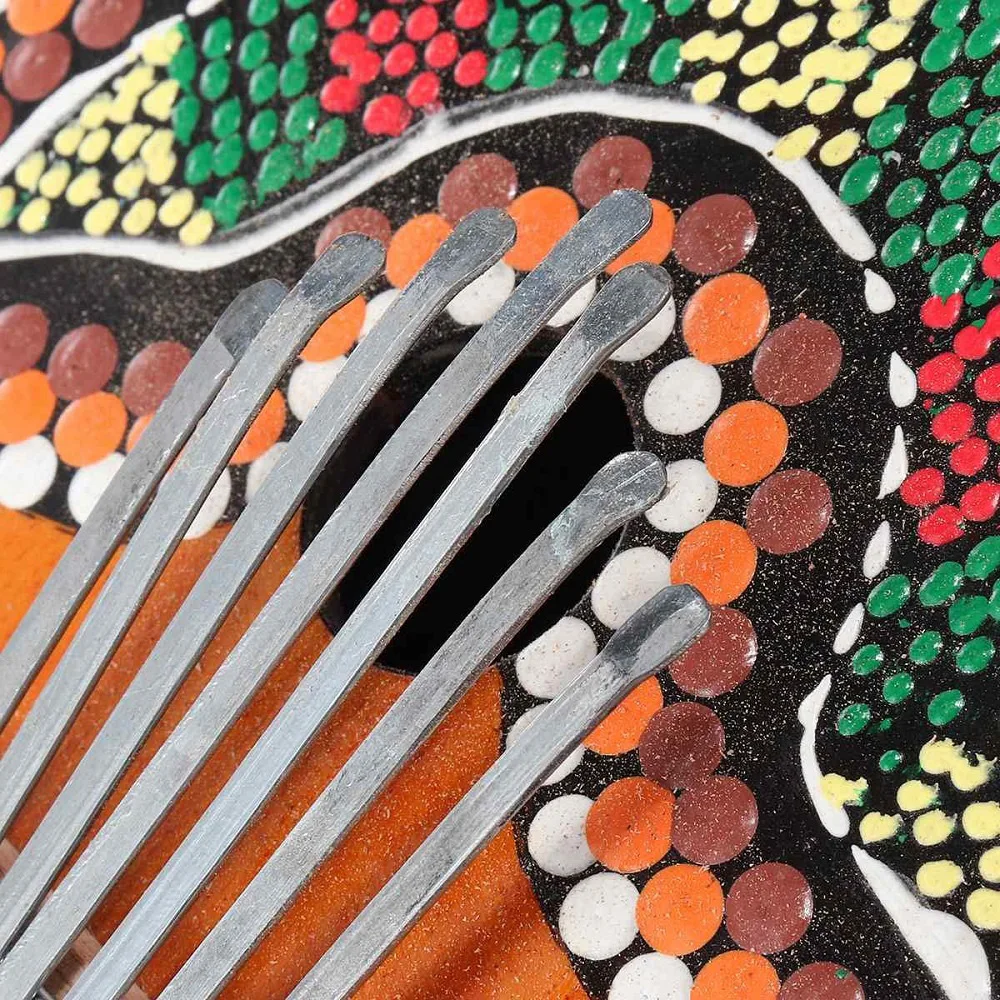 Пианино Kalimba для большого пальца регулируемая клавиатура с 7 клавишами рисунком в