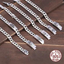 Браслет из стерлингового серебра 925 пробы, пара, простой дизайн, ретро-мода индивидуальный стиль, крест, кинжалы, стильные ювелирные изделия, чтобы отправить подарок для влюбленных