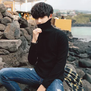 

MRMT 2020 Brand Winter Men's Sweater High-collar Plush Thickened Knitted Overcoat for Male Sweater Clothing