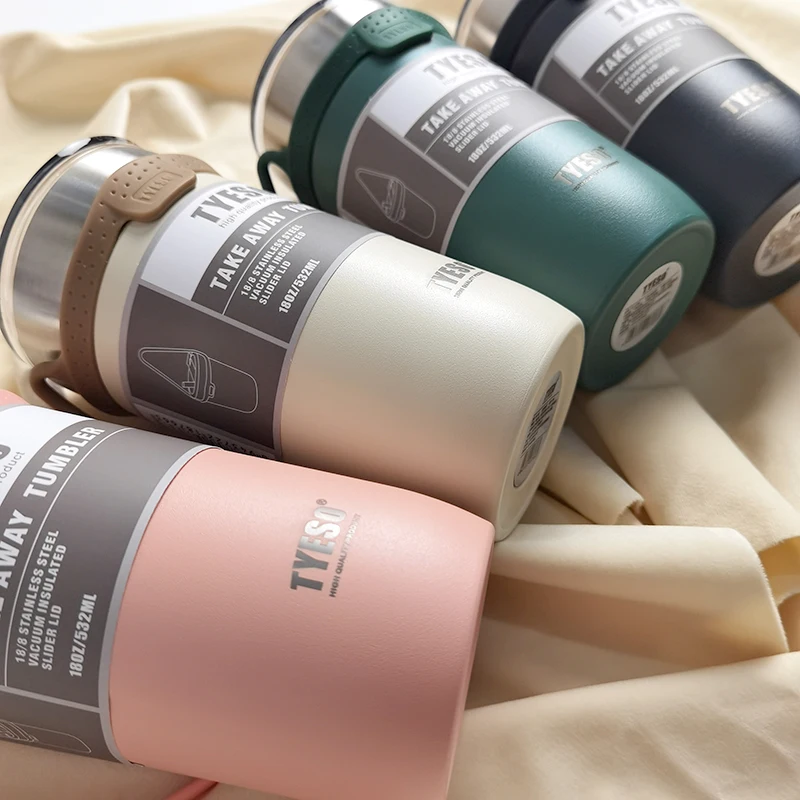 550 & 710ml Creative Double Stainless Steel Coffee Thermos Mug With Lid Car Ice Cup Vacuum Flask Portable Travel Insulated Mugs