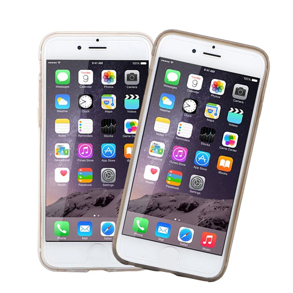 

2x SOFT CASE COVER BACK FOR APPLE IPHONE 5S/6/6 PLUS SILICONE CLEAR/TRANSPARENT