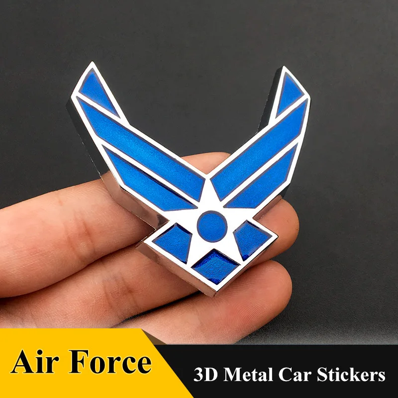 3D металлический ВВС США Автомобиля Стикер Эмблема для решетки радиатора машины
