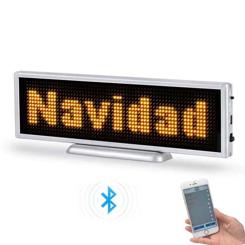 Indoor P3 16 * 64 pixel rechargeable LED fixed-mobile message led display panel and illuminated sign with APP Bluetooth function | Лампы и