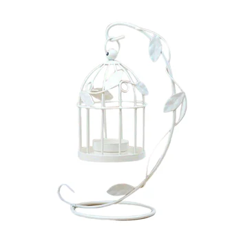 

Candle Holder Birdcage Metal Tealight Lanterns Home Wedding Vintage Table Decoration white