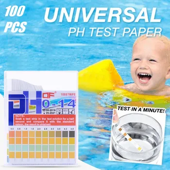 

100pcs Swimming Pool PH Test Strips Paper Residual Chlorine PH Value Alkalinity Hardness Test Strip PH Tester Pool CleanD0