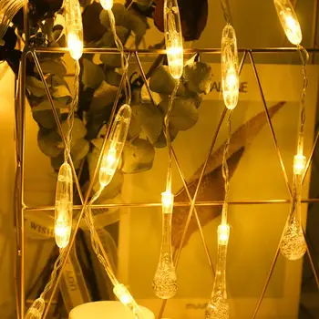 

3m EU Plug LED Curtain Lamp Strings Warm White/Multicolor Waterproof Decorative Icicles Fairy Lights for Outdoor Home Party