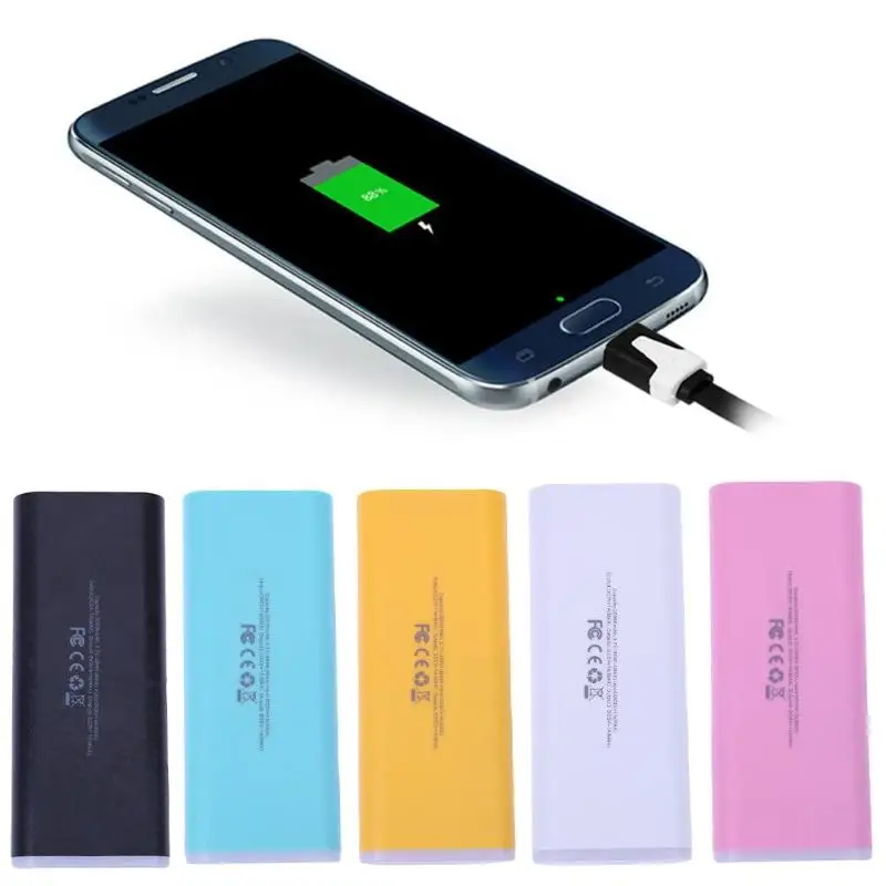

ALLOYSEED 5X 18650 Batteries DIY Power Bank Case 18650 Battery Storage Box Cover Case Holder DIY Power Supply Powerbank Charger
