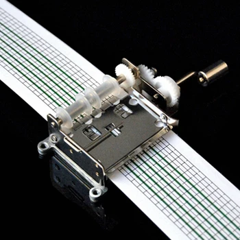

DIY Decorations Tapes 15-tone Hand Crank Craft Mechanical Musical Home With Hole Puncher Strips Music Box