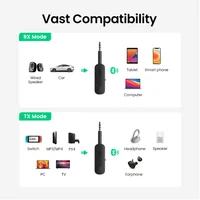 UGREEN 2-in-1 Bluetooth Adapter Transmitter Receiver Bluetooth AUX 5.0 Wireless 3.5mm Adapter Stereo for Earphones TV Car Audio - Image 4