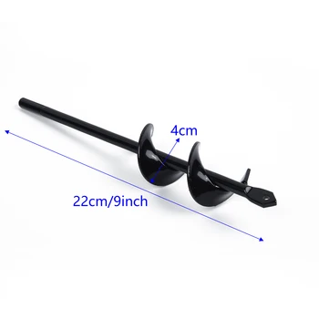 

9 Black Garden Auger Hole Digger Drill Bit Attachment Tool Fits For Yard NEW